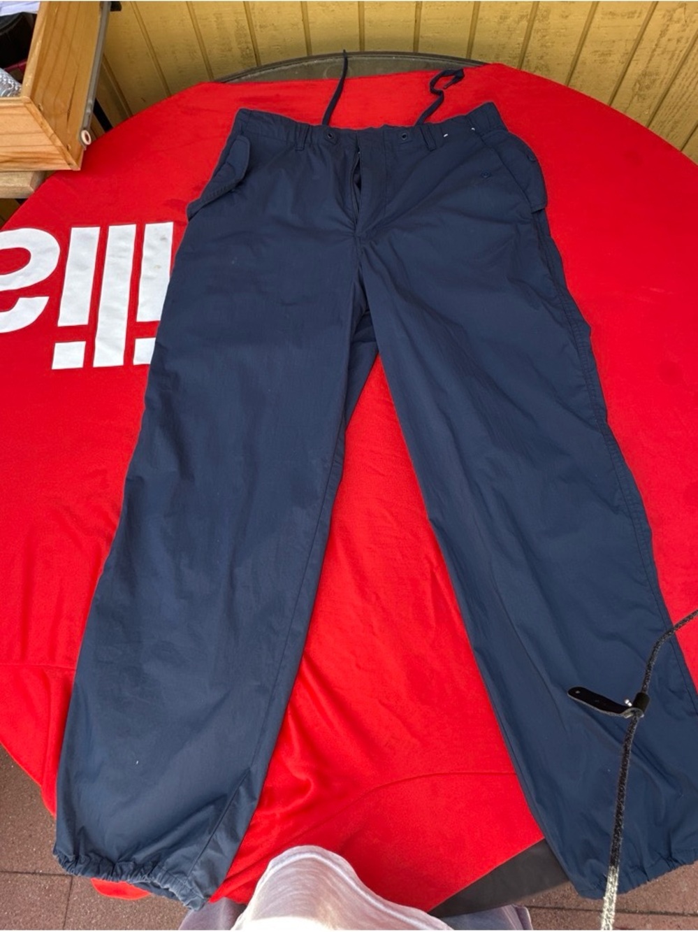 Uniqlo Navy Cargo Drawstring Pants